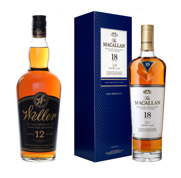 SPECIAL OFFER BUNDLE DEAL - Weller 12 Year Old Bourbon & Macallan 18 Year Old 2023 Double Cask